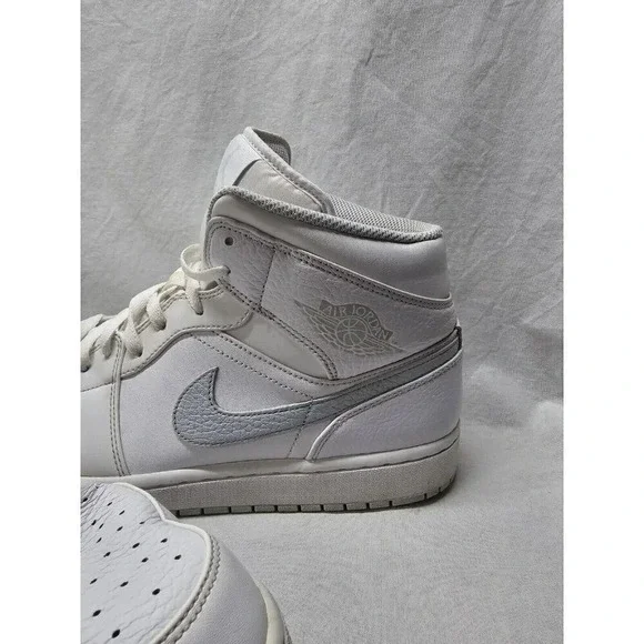 NIKE Jordan 1 high White Pure Platinum High Tops Mens Size 12 554724-108 - Picture 2 of 16